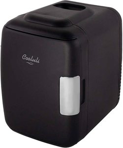 #1. Cooluli Classic Black Fridge