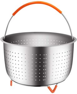 #3. House Again Original 188 Stainless Steel Sturdy Steamer Basket Insert 