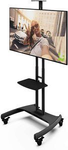 #5. Kanto MTM65PL Height Adjustable Mobile TV Stand