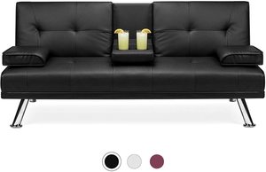 10. Best Choice Products Convertible Futon Sofa -Black