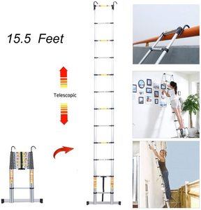 2. Handvoll 15.5 feet Telescoping Ladder