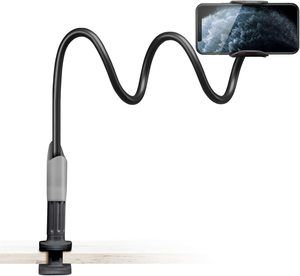 7. Gooseneck Bed Phone Holder (Black)