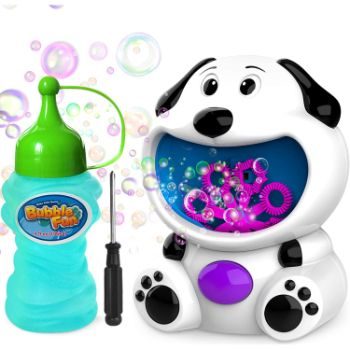 1. WisToyz Bubble Machine Dog Bubble Blower