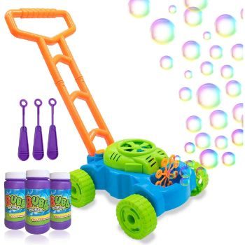 5. Lydaz Bubble Mower for Toddlers