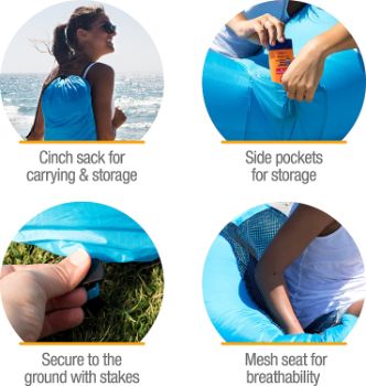 10. CleverMade Inflatable Lounger Air Chair