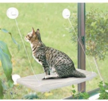 #4. PETPAWJOY Cat Perch Window Hammock