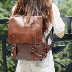 7. Zebella Vintage Faux Leather Backpack