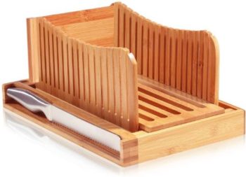 1. Bambüsi Premium Bamboo Bread Slicer with Knife