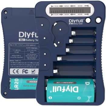 4. Dlyfull LCD Display Universal Battery Checker