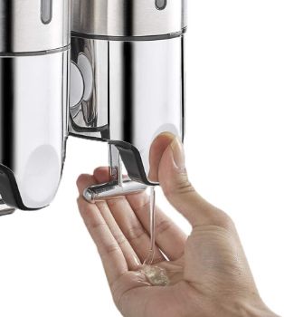 2. Manual Liquid Dispenser - Silver 2 Chamber