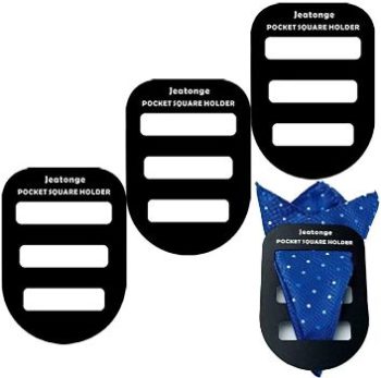 3. Jeatonge Pocket Square Holder (3 Pcs)