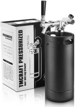 #7. TMCRAFT 128oz. Mini Keg with Cooler Jacket