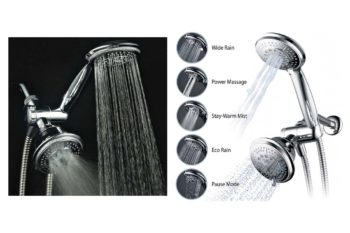 Hydroluxe Full-Chrome 24 Function Ultra-Luxury 3-way 2 in 1 Shower-Head