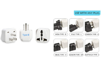 Ceptics Grounded Universal Plug Adapter