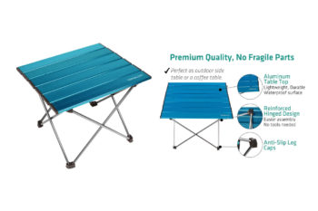 2. Trekology Portable Camping Tables with Aluminum Table Top