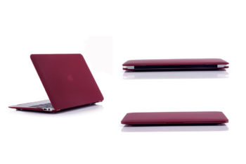 6. Ruban – AIR 13-inch Wine Red Rubberized Hard Back Case for MacBook Air 13.3″