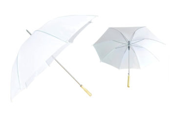 3. 60” White Wedding Umbrellas