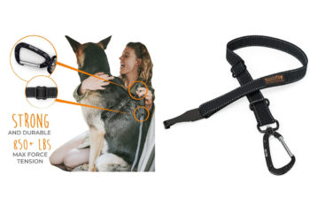 6. Mighty Paw Safety Belt, Dog Seat Belt, Heavy Duty Attachment, Carabiner