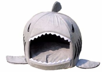6. Grey Shark Small Cat Bed
