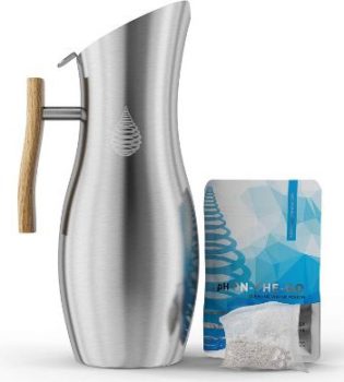 #6. Water pH Vitality Stainless Steel Alkaline Water Pitcher