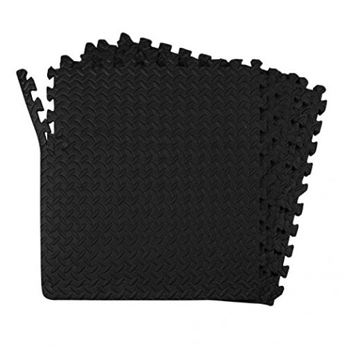 24-SQFT Dark Multi-purpose Floor Mat Anti-fatigue EVA Foam 6-tile Interlocking Tile with 10-boarder by Poco Divo - Anti-Fatigue Mats