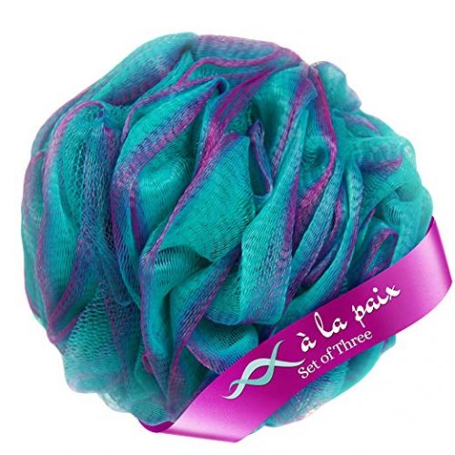 À La Paix-Exfoliating Loofah Bath and Shower Fluffy Mesh Sponge Pouf - Bath Sponges