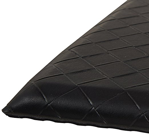 AmazonBasics Premium Anti-Fatigue Standing Comfort Mat for Home and Office - 20x36-Inches, Black - Anti-Fatigue Mats