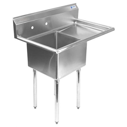 Gridmann 1 Compartment NSF Stainless Steel - Drainboard Sink