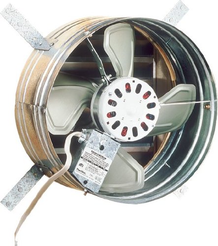 Broan 35316 Gable Mount 120-Volt Powered Attic Ventilator, 1600 CFM - Whole House Fan