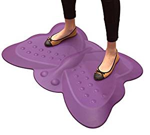 Butterfly Ergonomic Non-Flat Anti Fatigue Standing Desk Mat, Purple (1st Generation) - Anti-Fatigue Mats