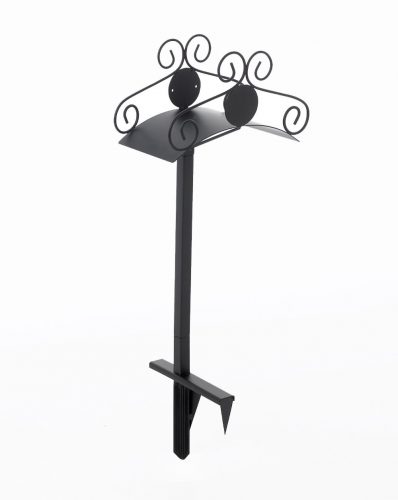 Liberty Garden Products 645-KD Decorative Metal Garden Hose Stand, Holds 125-Feet of 5/8-Inch Hose - Black - Garden Hose Stands