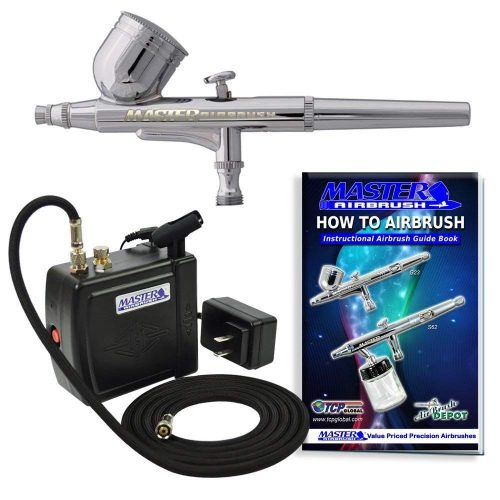  Master Airbrush MAS KIT-VC16-B22 Portable Mini Airbrush Air Compressor Kit