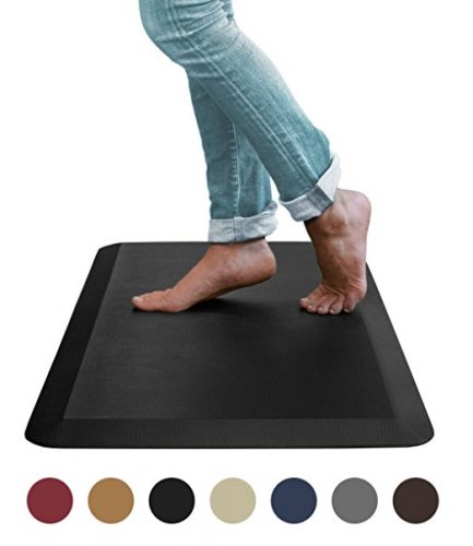  Oasis by Sky Mats, Comfort Anti Fatigue Mat 20 x 39 x 3/4", 7 Colors and 3 Sizes, Perfect for Kitchens and Standing Desks, (Black) - Anti-Fatigue Mats