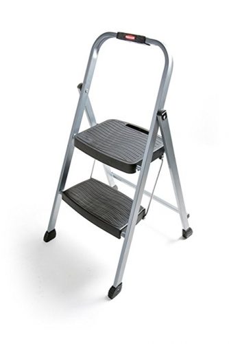 Rubbermaid RM-2W Folding 2-Step Steel Frame Stool - 2 Step Ladders