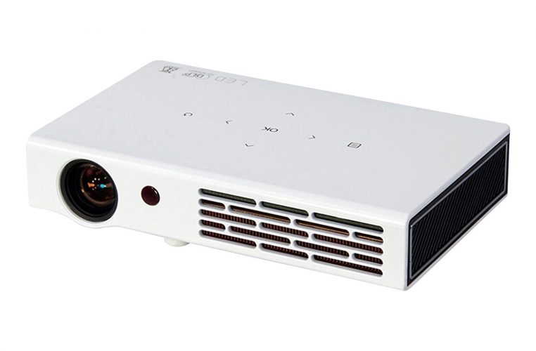 ZAZZ DLP LED Portable Multimedia Wi-Fi Short Throw Projector with HDMI (White) - Short Throw Projectors
