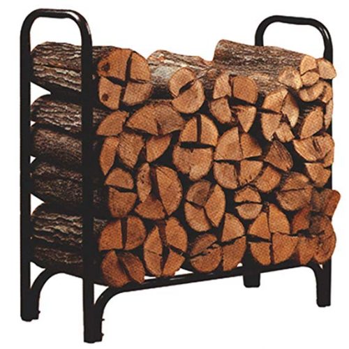 Panacea 15203 Deluxe Outdoor Log Rack, Black, 4-Feet