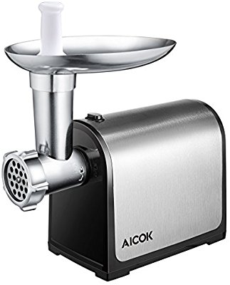 Aicok Electric Meat Grinder, Stainless Steel Meat Mincer & Sausage Stuffer, Heavy Duty Food Grinder Including Sausage Making Kit, Blade & Kubbe Attachment for Home Use &Commercial, ETL Approved - Electric Meat Grinders