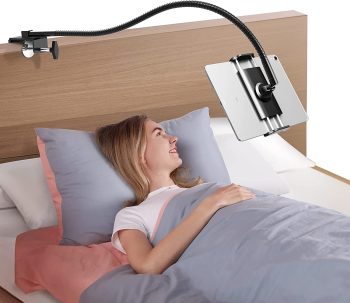 8. elitehood Aluminum Gooseneck Tablet Holder Stand for Bed/Desk