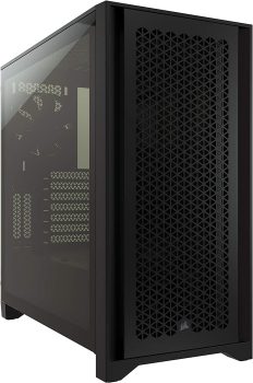 1. Corsair 4000D Airflow Tempered Glass Mid-Tower ATX PC Case