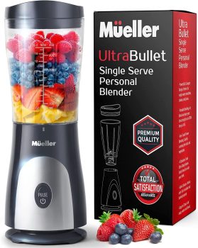 5. Mueller Ultra Bullet Personal Blender for Shakes and Smoothies with 15 Oz Travel Cup and Lid