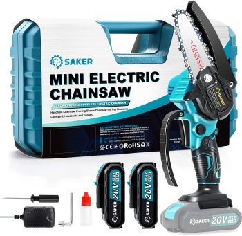5. Saker Mini Chainsaw,Portable Electric Best Chainsaw Cordless