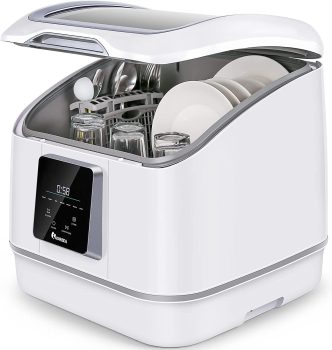 7. Countertop Dishwasher, IAGREEA Compact Portable Dishwasher With 7 Washing Programs
