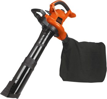 7. BLACK+DECKER Leaf Blower & Leaf Vacuum, 3-in-1, 12-Amp, 250-MPH