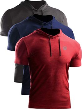9. NELEUS Men's Dry Fit Performance Athletic Shirt with Hoods