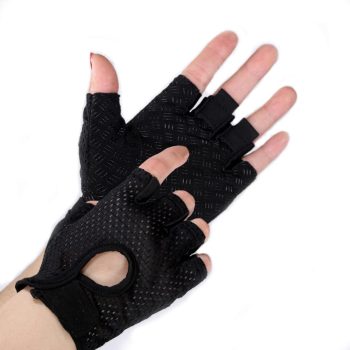 9. JUSDIQIR Workout Gloves, Black Gloves for Men Women