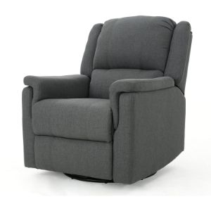 11. Jemma Tufted Fabric Swivel Gliding Recliner Chair