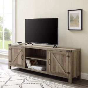 17. Walker Edison Georgetown Modern Farmhouse Double Barn Door TV Stand