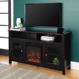 5. WE Furniture, driftwood cabinet with home and TV console