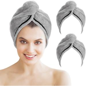 7. AmazerBath Hair Towel, Microfiber Hair Towel Wrap